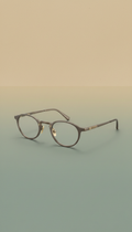 Matte titanium round frame