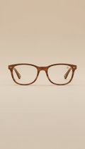 Walnut brown horn-rimmed frame